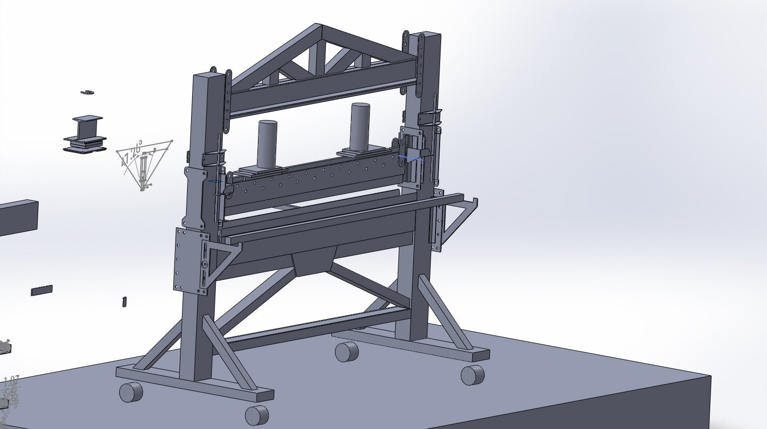 Heavy Duty 20 Ton Capacity Press Brake 12/" Working Area /"V/" Die Builder kit